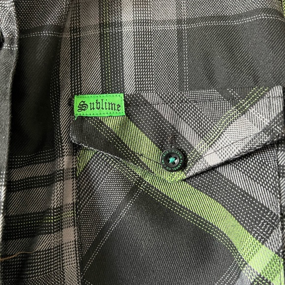 DIXXON SUBLIME Womens Medium Flannel Grey/Green/black - Picture 3 of 5
